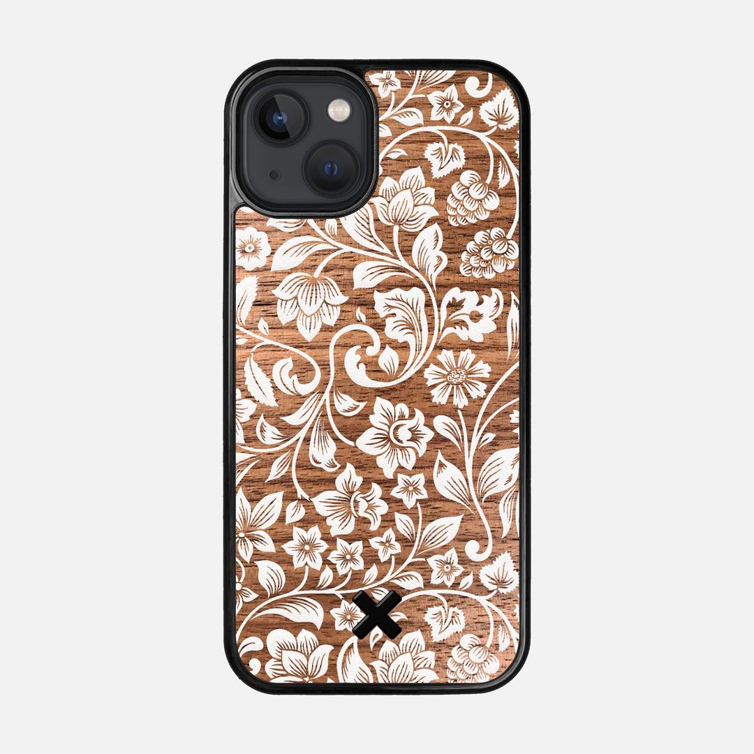 Blossom Case for the Apple iPhone 13 featuring a UV Printed Walnut Wood backer with the Keyway X Mark#Phone Model_iPhone 13