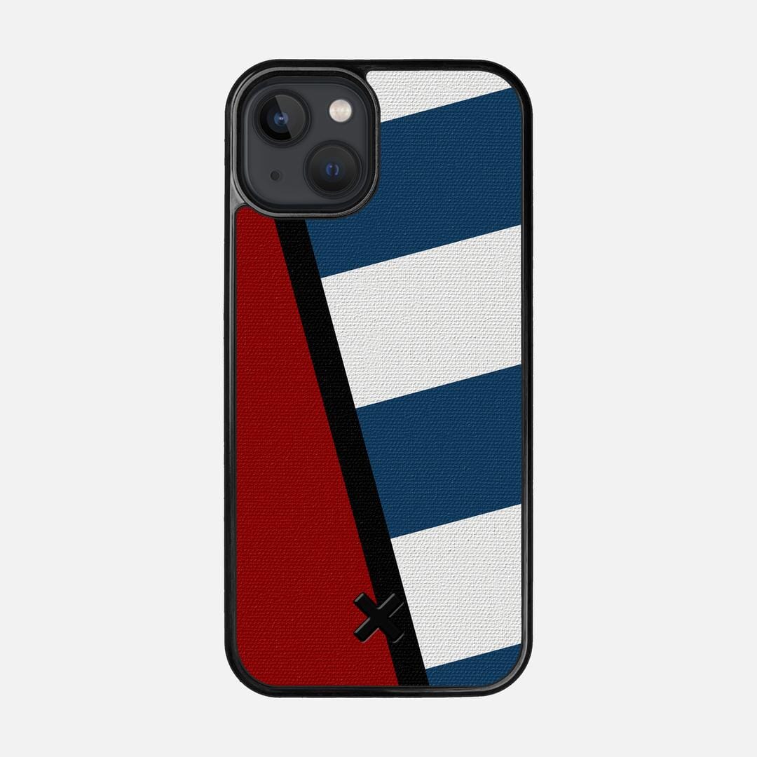 Bluff Case for the Apple iPhone 13 featuring a UV Printed Cotton Canvas backer with the Keyway X Mark#Phone Model_iPhone 13