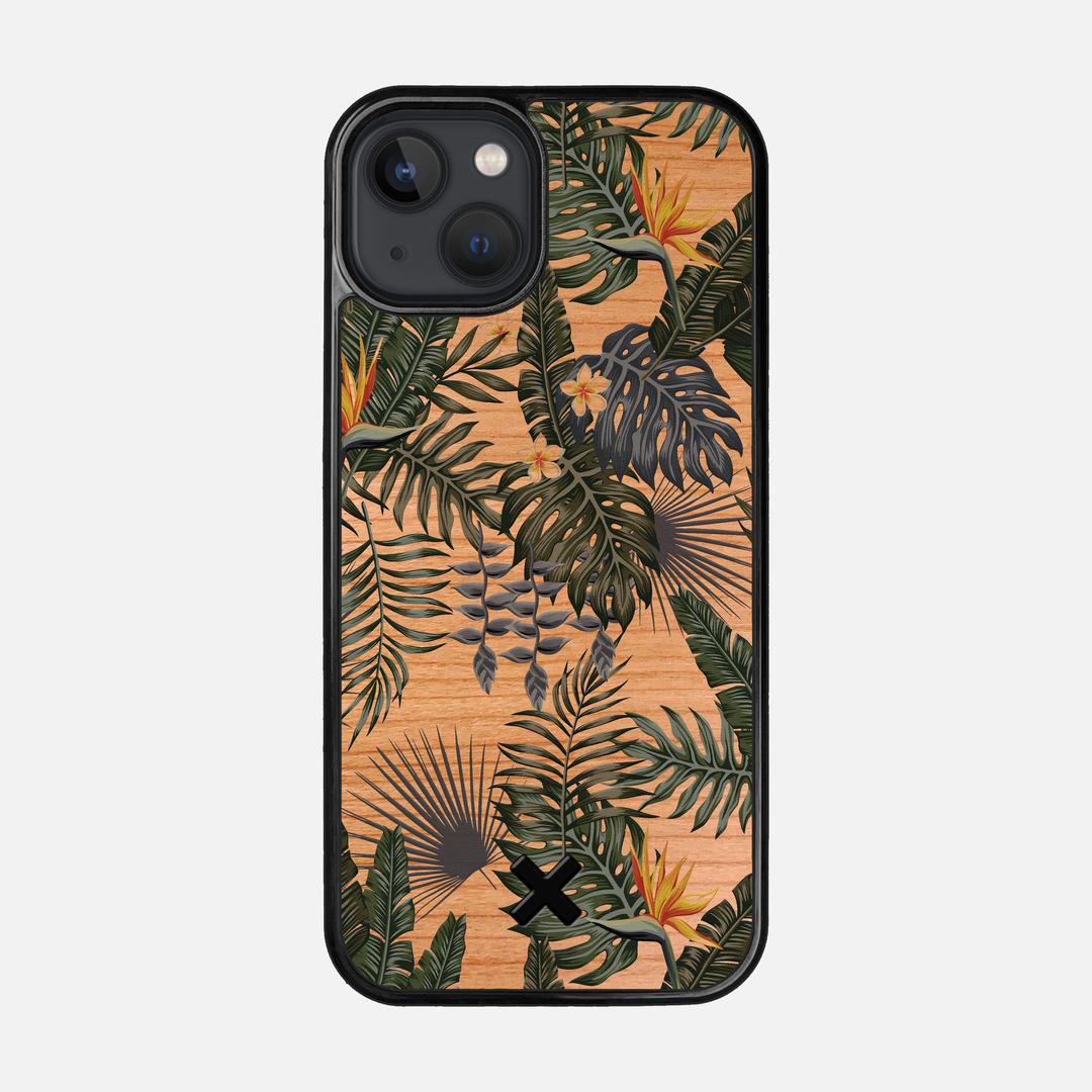 Flora Case for the Apple iPhone 13 featuring a UV Printed Cherry Wood backer with the Keyway X Mark#Phone Model_iPhone 13