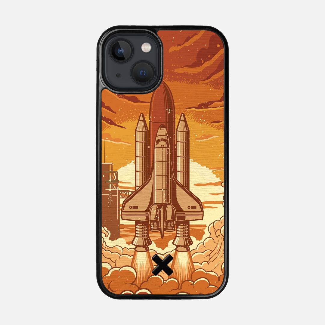 Launch Case for the Apple iPhone 13 featuring a UV Printed Wenge Wood backer with the Keyway X Mark#Phone Model_iPhone 13