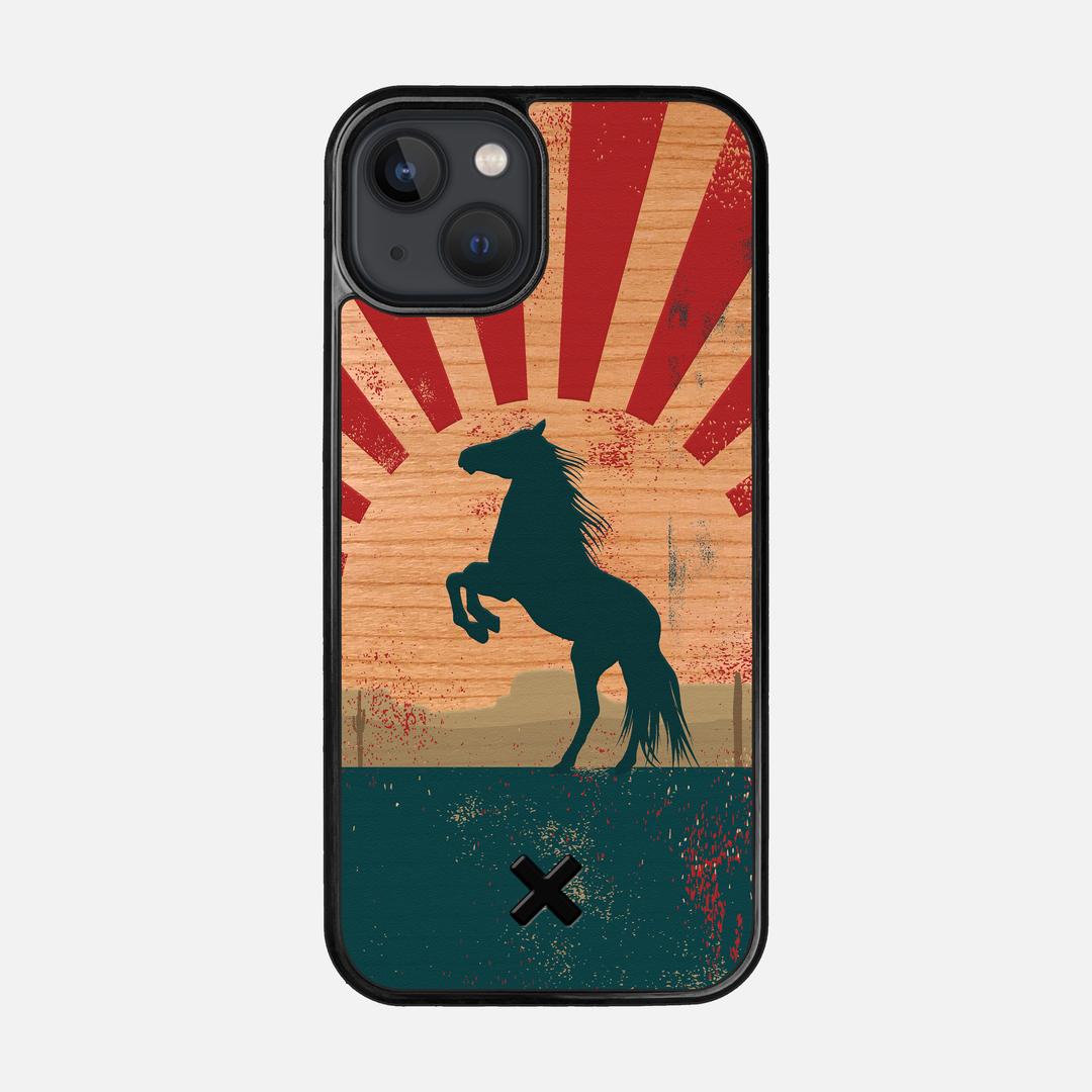Mustang Case for the Apple iPhone 13 featuring a UV Printed Cherry Wood backer with the Keyway X Mark#Phone Model_iPhone 13