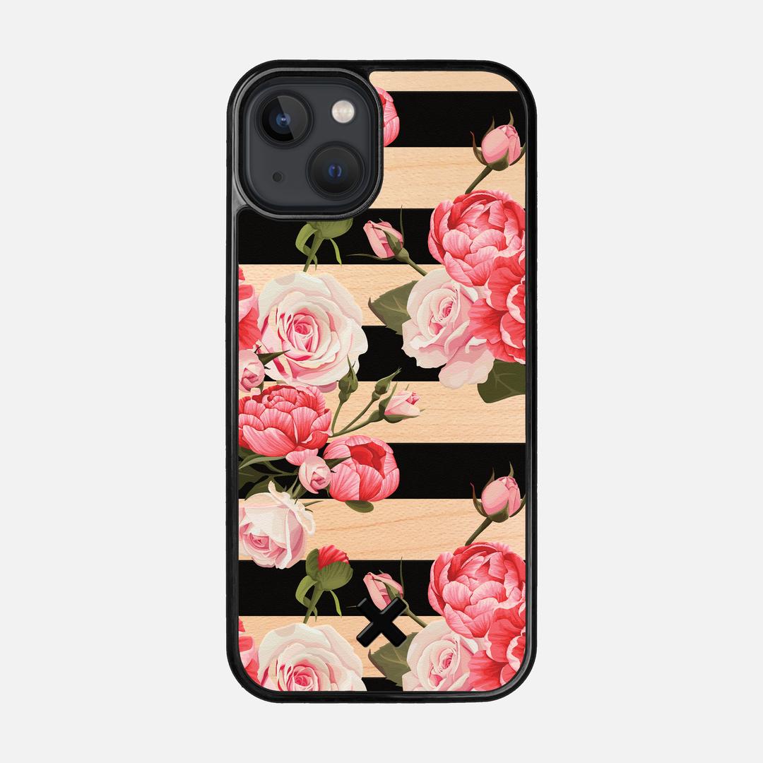 Peony Case for the Apple iPhone 13 featuring a UV Printed Maple Wood backer with the Keyway X Mark#Phone Model_iPhone 13