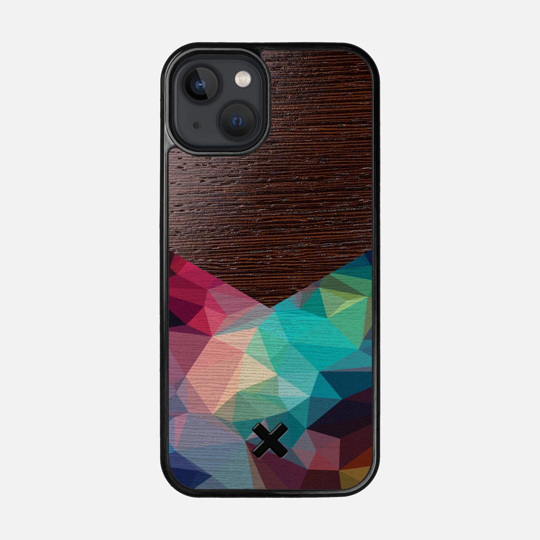 Prism Case for the Apple iPhone 13 featuring a UV Printed Wenge Wood backer with the Keyway X Mark#Phone Model_iPhone 13