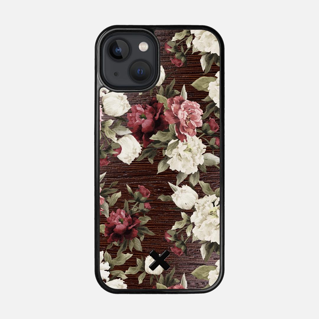 Rose Case for the Apple iPhone 13 featuring a UV Printed Wenge Wood backer with the Keyway X Mark#Phone Model_iPhone 13