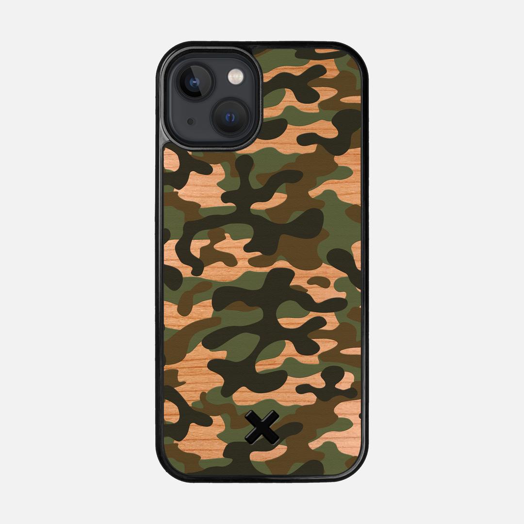 Trooper Case for the Apple iPhone 13 featuring a UV Printed and Cherry Wood backer with the Keyway X Mark#Phone Model_iPhone 13