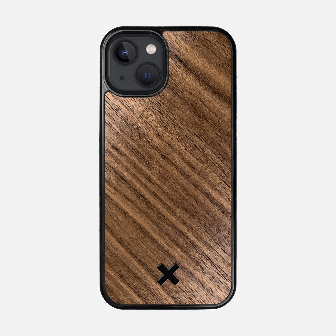 Walnut Pure Case for the Apple iPhone 13 featuring a Walnut Wood backer with the Keyway X Mark#Phone Model_iPhone 13
