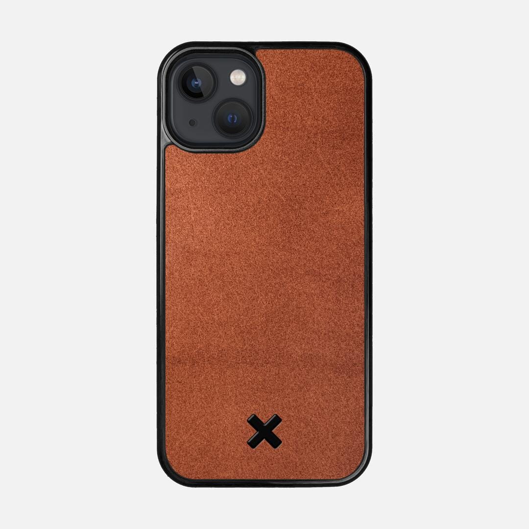 Whiskey Leather Case for the Apple iPhone 13 featuring a Genuine Leather backer with the Keyway X Mark#Phone Model_iPhone 13