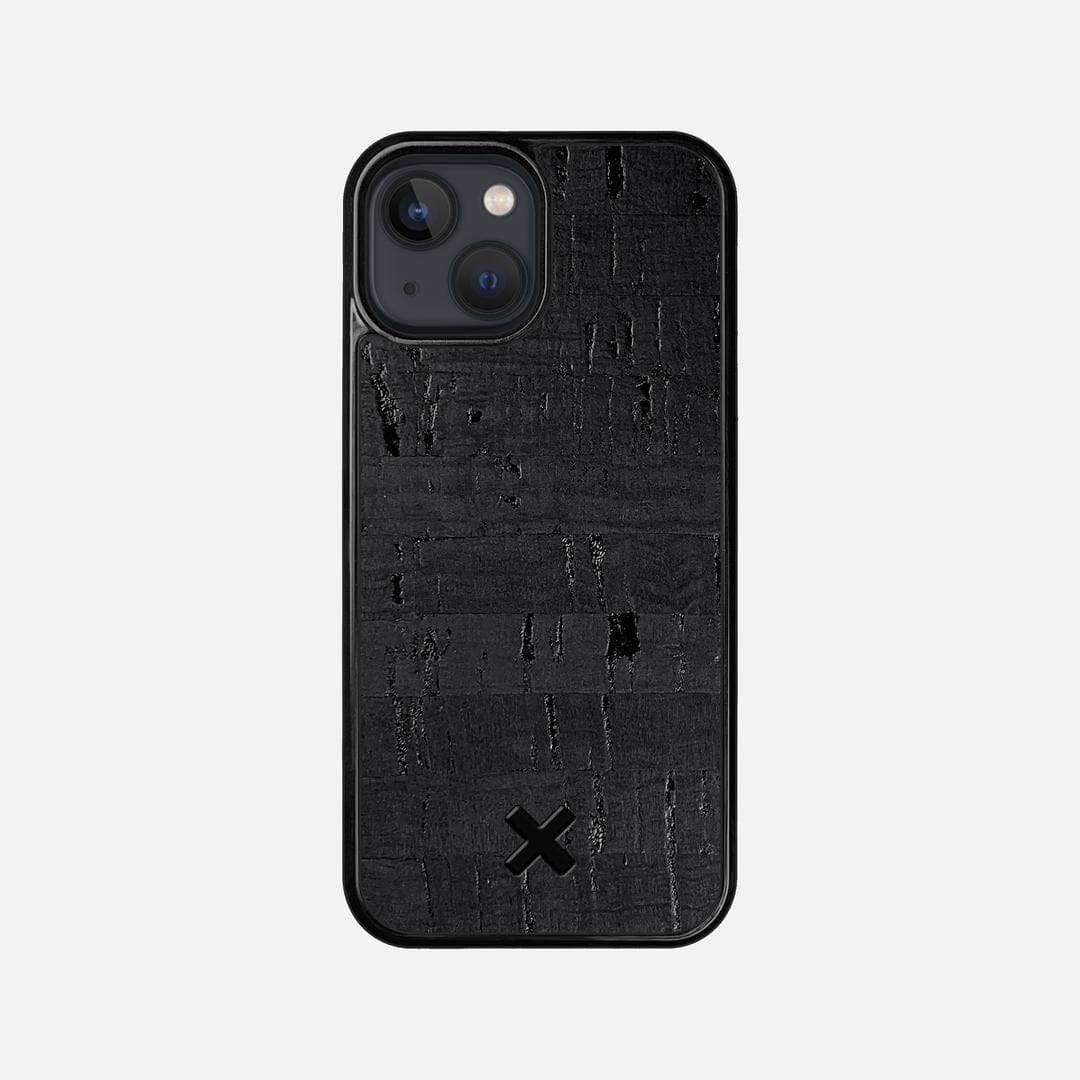 Black Cork Case for the Apple iPhone 13 Mini featuring a Genuine Cork backer with the Keyway X Mark#Phone Model_iPhone 13 Mini