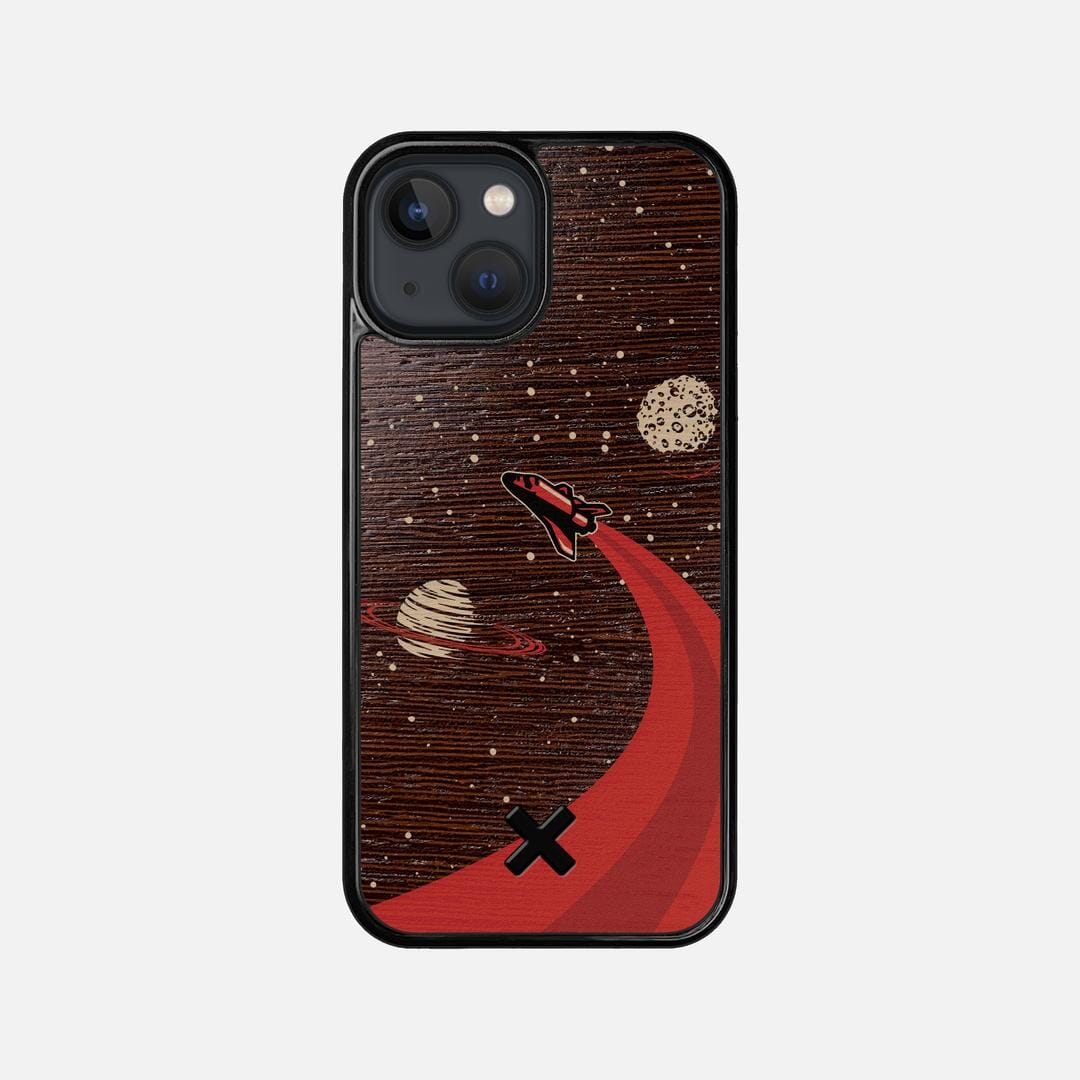 Booster Case for the Apple iPhone 13 Mini featuring a UV Printed Wenge Wood backer with the Keyway X Mark#Phone Model_iPhone 13 Mini