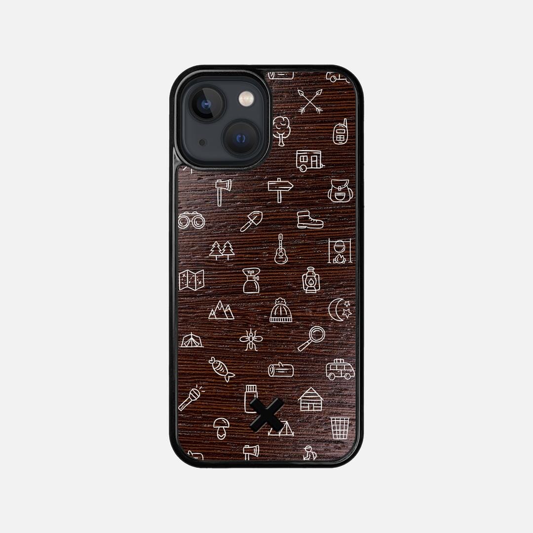 Gear Case for the Apple iPhone 13 Mini featuring a UV Printed Wenge Wood backer with the Keyway X Mark#Phone Model_iPhone 13 Mini
