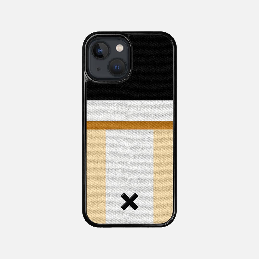 Isle Case for the Apple iPhone 13 Mini featuring a UV Printed Cotton Canvas backer with the Keyway X Mark#Phone Model_iPhone 13 Mini