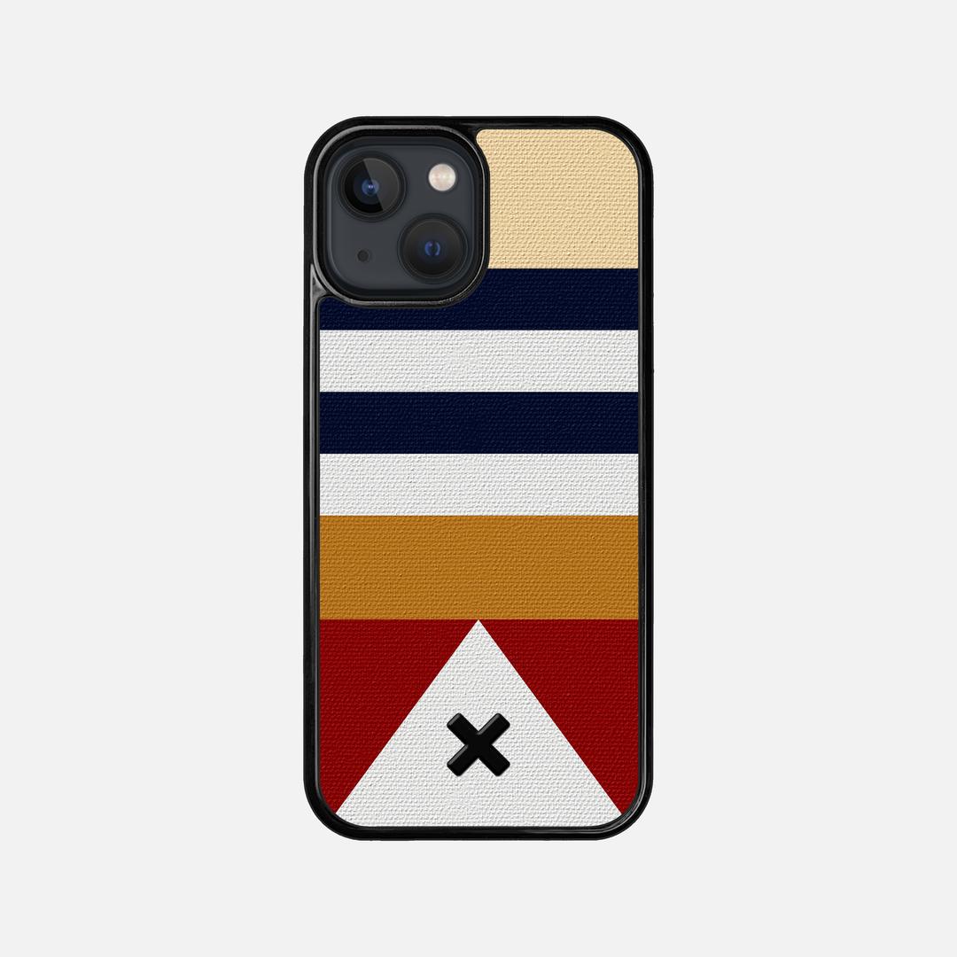 Lodge Case for the Apple iPhone 13 Mini featuring a UV Printed Cotton Canvas backer with the Keyway X Mark#Phone Model_iPhone 13 Mini