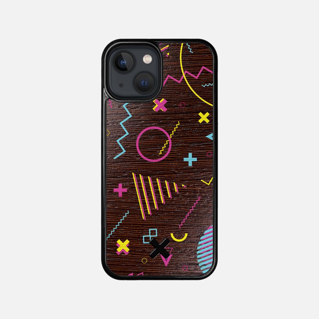 Neon Case for the Apple iPhone 13 Mini featuring a UV Printed Wenge Wood backer with the Keyway X Mark#Phone Model_iPhone 13 Mini