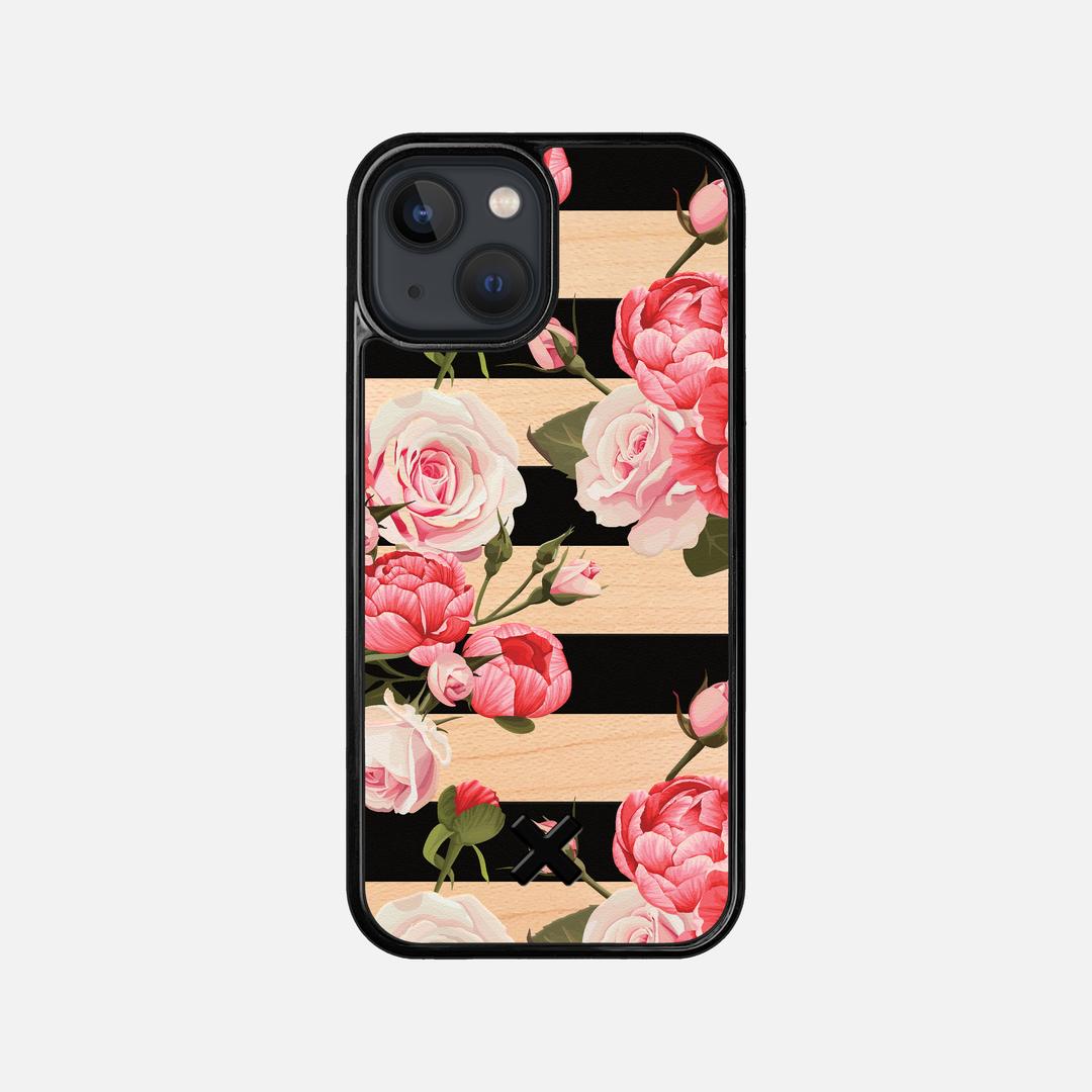 Peony Case for the Apple iPhone 13 Mini featuring a UV Printed Maple Wood backer with the Keyway X Mark#Phone Model_iPhone 13 Mini