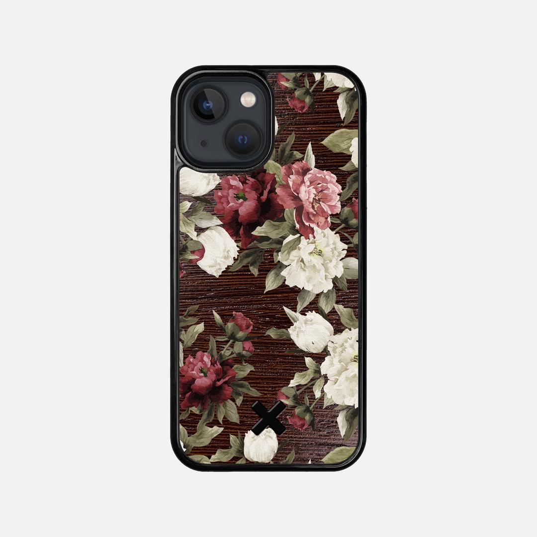 Rose Case for the Apple iPhone 13 Mini featuring a UV Printed Wenge Wood backer with the Keyway X Mark#Phone Model_iPhone 13 Mini