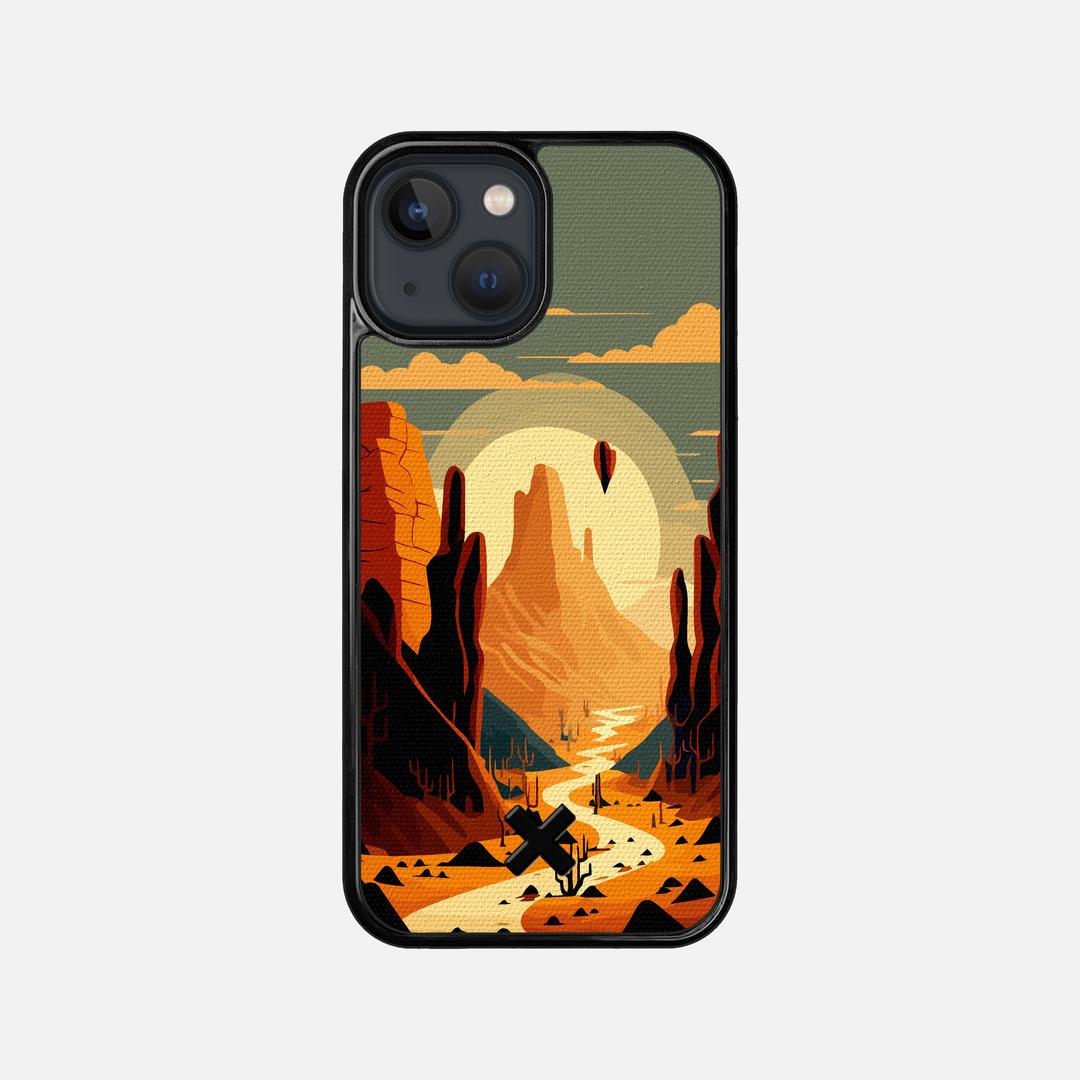 Terra Case for the Apple iPhone 13 Mini featuring a UV Printed Cotton Canvas backer with the Keyway X Mark#Phone Model_iPhone 13 Mini