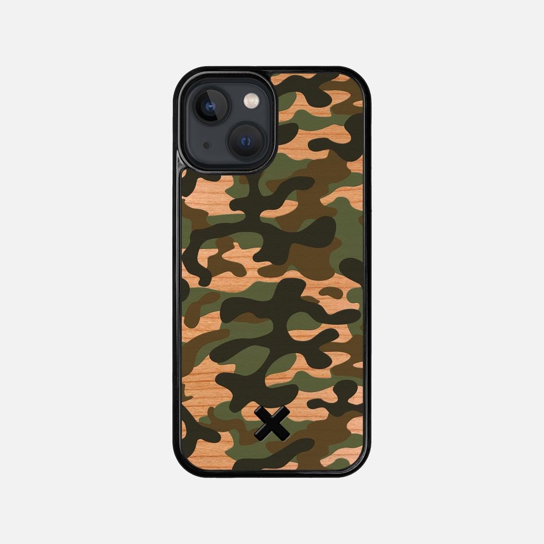 Trooper Case for the Apple iPhone 13 Mini featuring a UV Printed and Cherry Wood backer with the Keyway X Mark#Phone Model_iPhone 13 Mini