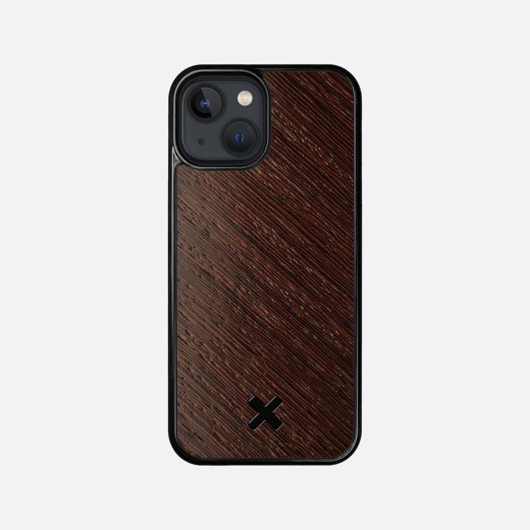 Wenge Pure Case for the Apple iPhone 13 Mini featuring a Wenge Wood backer with the Keyway X Mark#Phone Model_iPhone 13 Mini