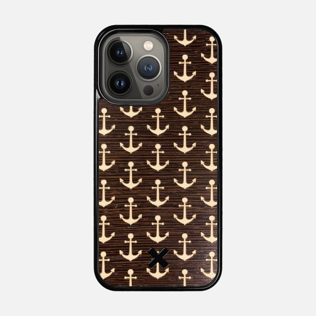 Anchor Case for the Apple iPhone 13 Pro featuring a Maple and Wenge Wood backer with the Keyway X Mark#Phone Model_iPhone 13 Pro