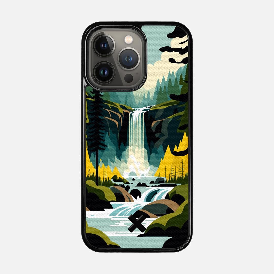 Cascade Case for the Apple iPhone 13 Pro featuring a UV Printed Cotton Canvas backer with the Keyway X Mark#Phone Model_iPhone 13 Pro