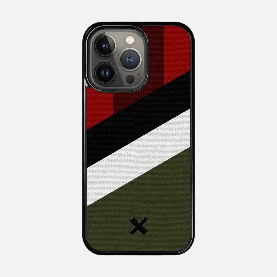 Highland Case for the Apple iPhone 13 Pro featuring a UV Printed Cotton Canvas backer with the Keyway X Mark#Phone Model_iPhone 13 Pro