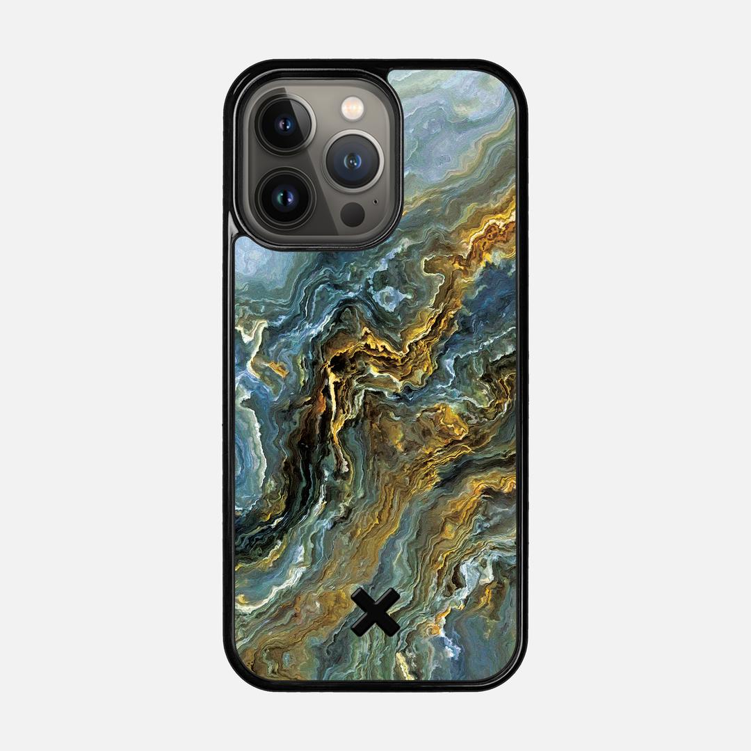 Indigo Case for the Apple iPhone 13 Pro featuring a UV Printed Wenge Wood backer with the Keyway X Mark#Phone Model_iPhone 13 Pro