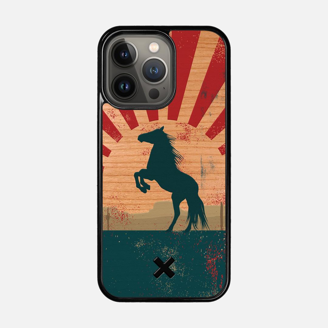 Mustang Case for the Apple iPhone 13 Pro featuring a UV Printed Cherry Wood backer with the Keyway X Mark#Phone Model_iPhone 13 Pro