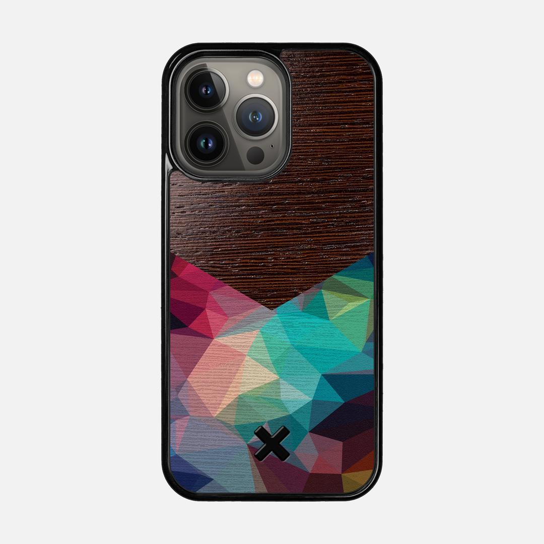 Prism Case for the Apple iPhone 13 Pro featuring a UV Printed Wenge Wood backer with the Keyway X Mark#Phone Model_iPhone 13 Pro