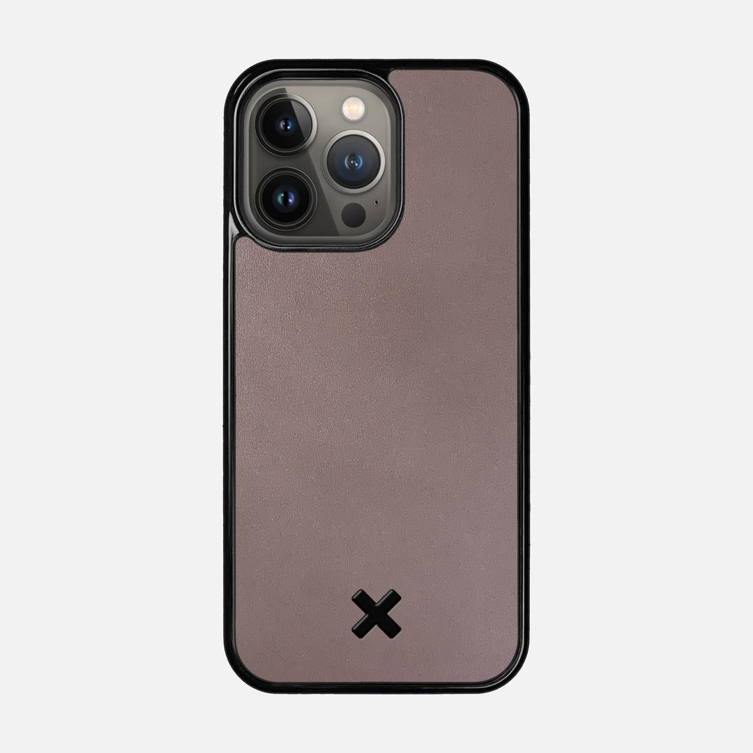 Slate Leather Case for the Apple iPhone 13 Pro featuring a Genuine Leather backer with the Keyway X Mark#Phone Model_iPhone 13 Pro