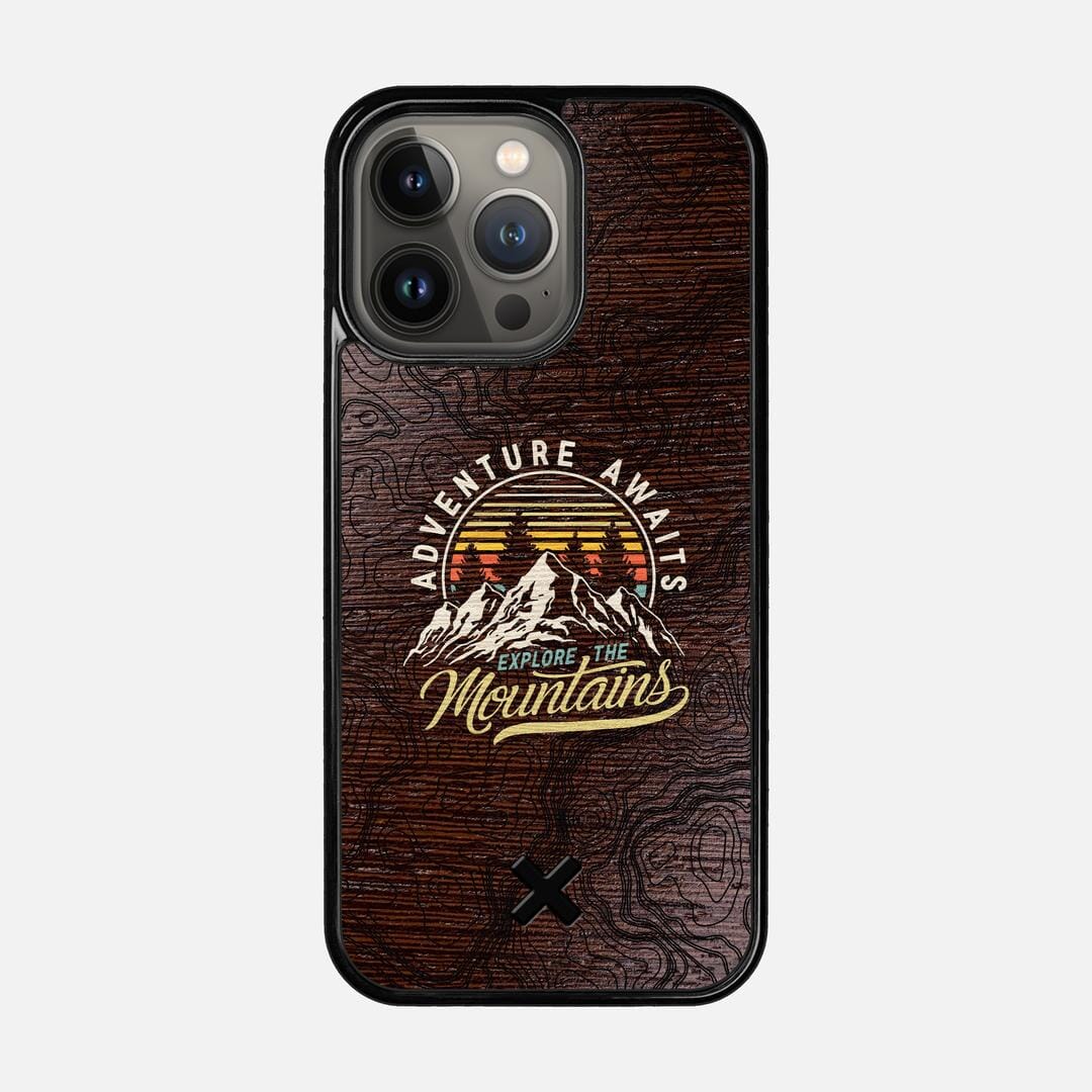 Wanderlust Case for the Apple iPhone 13 Pro featuring a UV Printed Wenge Wood backer with the Keyway X Mark#Phone Model_iPhone 13 Pro