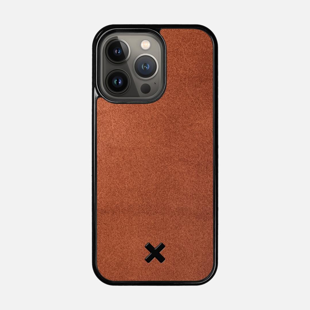 Whiskey Leather Case for the Apple iPhone 13 Pro featuring a Genuine Leather backer with the Keyway X Mark#Phone Model_iPhone 13 Pro