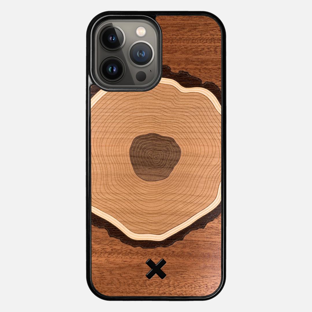 Arbor Case for the Apple iPhone 13 Pro Max featuring a Sapele, Wenge, Maple, Cherry, and Walnut Wood backer with the Keyway X Mark#Phone Model_iPhone 13 Pro Max