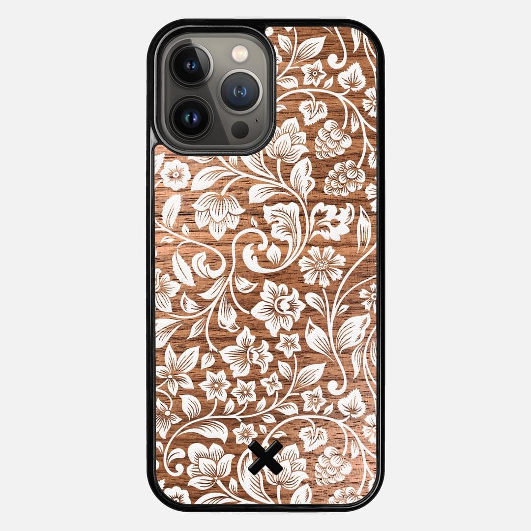 Blossom Case for the Apple iPhone 13 Pro Max featuring a UV Printed Walnut Wood backer with the Keyway X Mark#Phone Model_iPhone 13 Pro Max