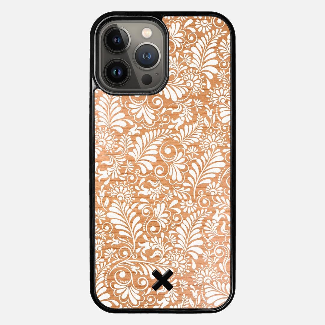 Botanica Case for the Apple iPhone 13 Pro Max featuring a UV Printed Cherry Wood backer with the Keyway X Mark#Phone Model_iPhone 13 Pro Max