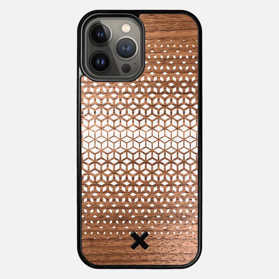 Geo Case for the Apple iPhone 13 Pro Max featuring a UV Printed Walnut Wood backer with the Keyway X Mark#Phone Model_iPhone 13 Pro Max