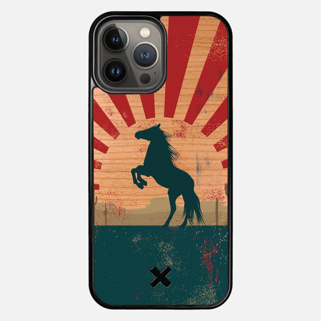 Mustang Case for the Apple iPhone 13 Pro Max featuring a UV Printed Cherry Wood backer with the Keyway X Mark#Phone Model_iPhone 13 Pro Max
