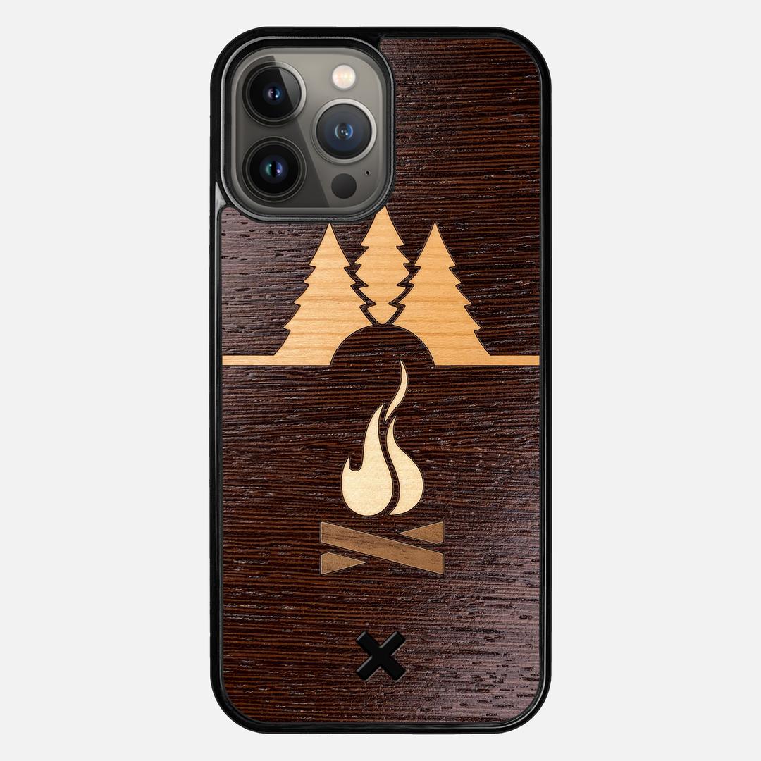 Nomad Case for the Apple iPhone 13 Pro Max featuring a Wenge, Cherry, Maple, and Walnut Wood backer with the Keyway X Mark#Phone Model_iPhone 13 Pro Max