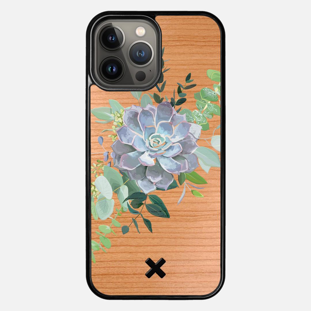 Pollux Case for the Apple iPhone 13 Pro Max featuring a UV Printed Cherry Wood backer with the Keyway X Mark#Phone Model_iPhone 13 Pro Max