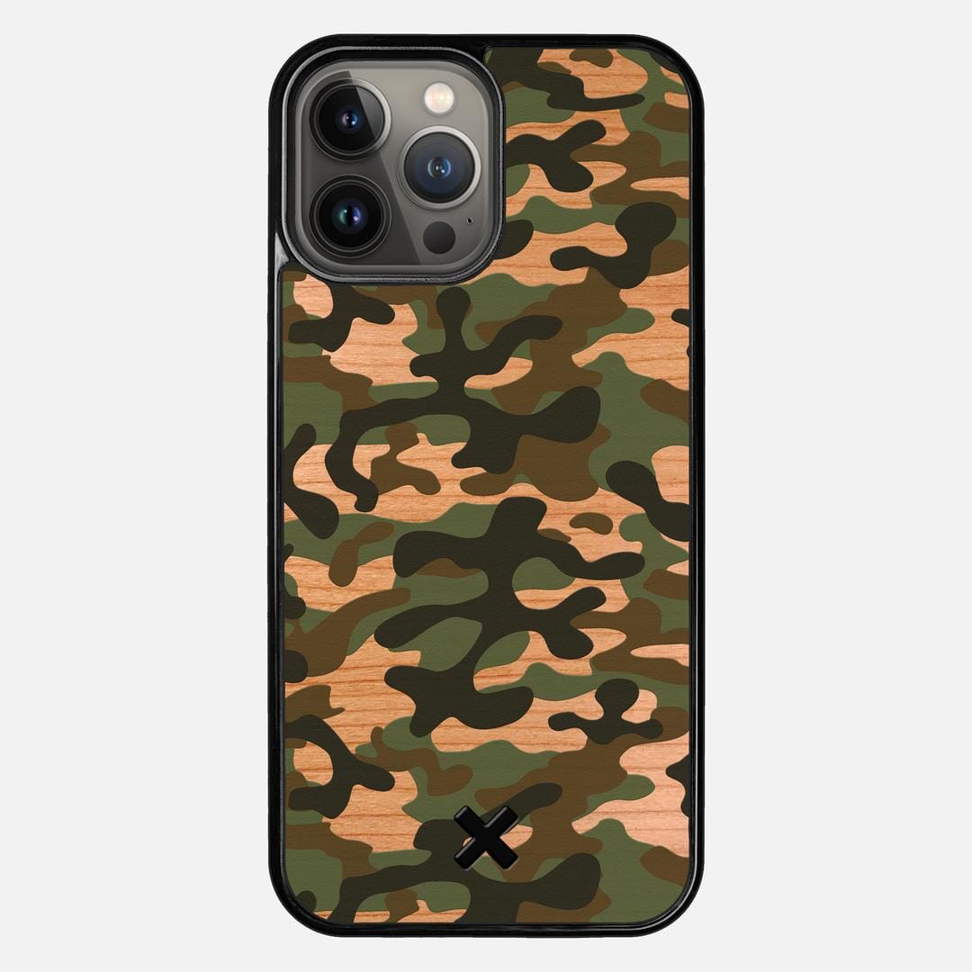 Trooper Case for the Apple iPhone 13 Pro Max featuring a UV Printed and Cherry Wood backer with the Keyway X Mark#Phone Model_iPhone 13 Pro Max