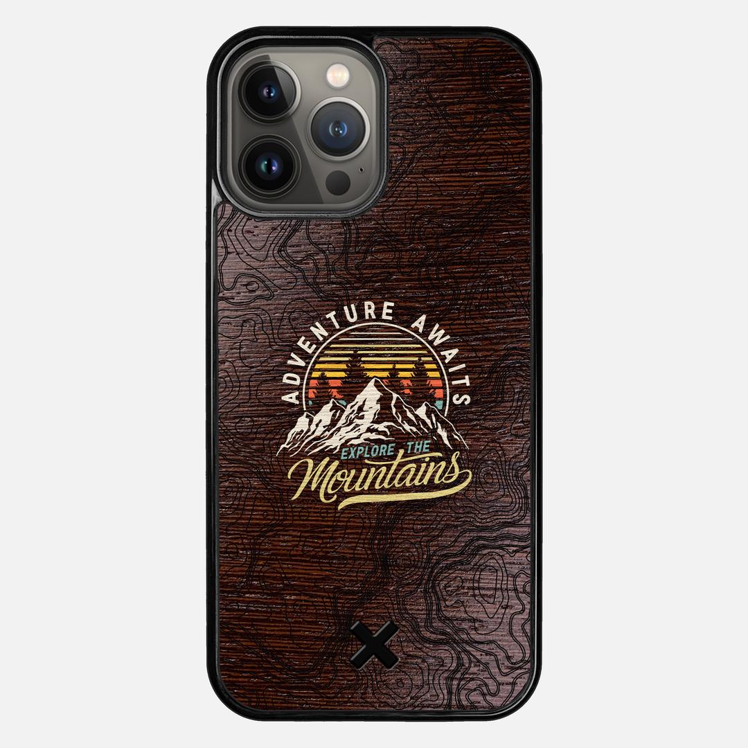 Wanderlust Case for the Apple iPhone 13 Pro Max featuring a UV Printed Wenge Wood backer with the Keyway X Mark#Phone Model_iPhone 13 Pro Max