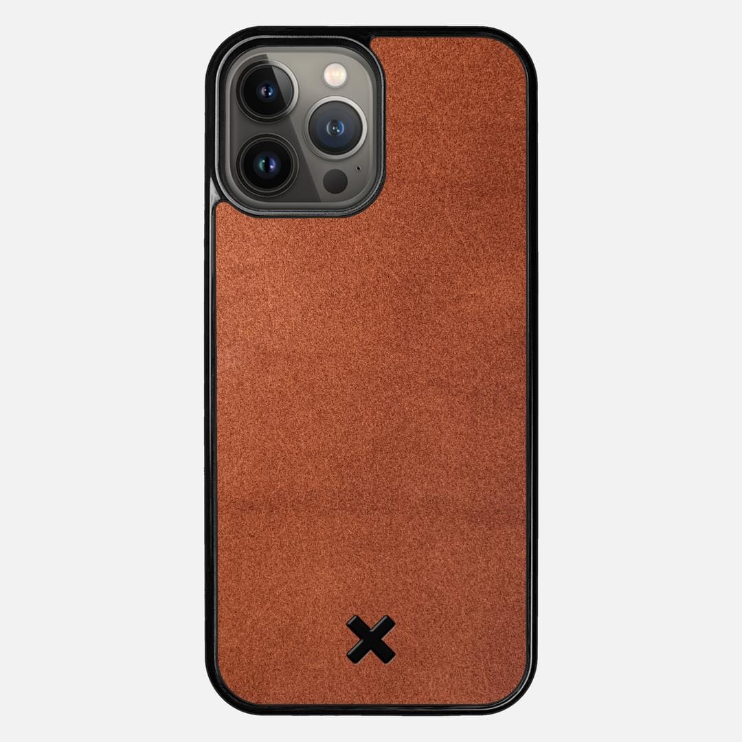 Whiskey Leather Case for the Apple iPhone 13 Pro Max featuring a Genuine Leather backer with the Keyway X Mark#Phone Model_iPhone 13 Pro Max