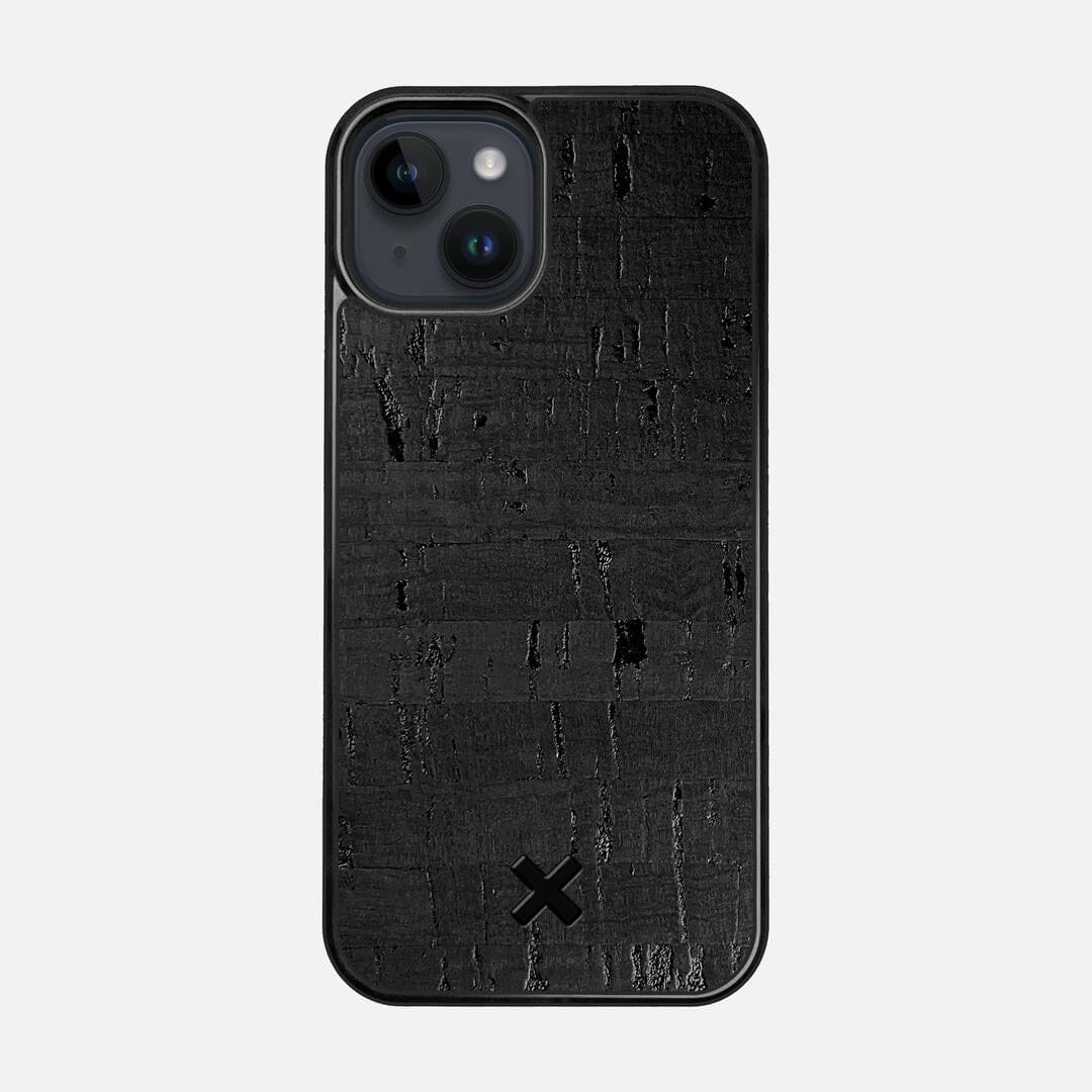 Black Cork Case for the Apple iPhone 14 featuring a Genuine Cork backer with the Keyway X Mark#Phone Model_iPhone 14