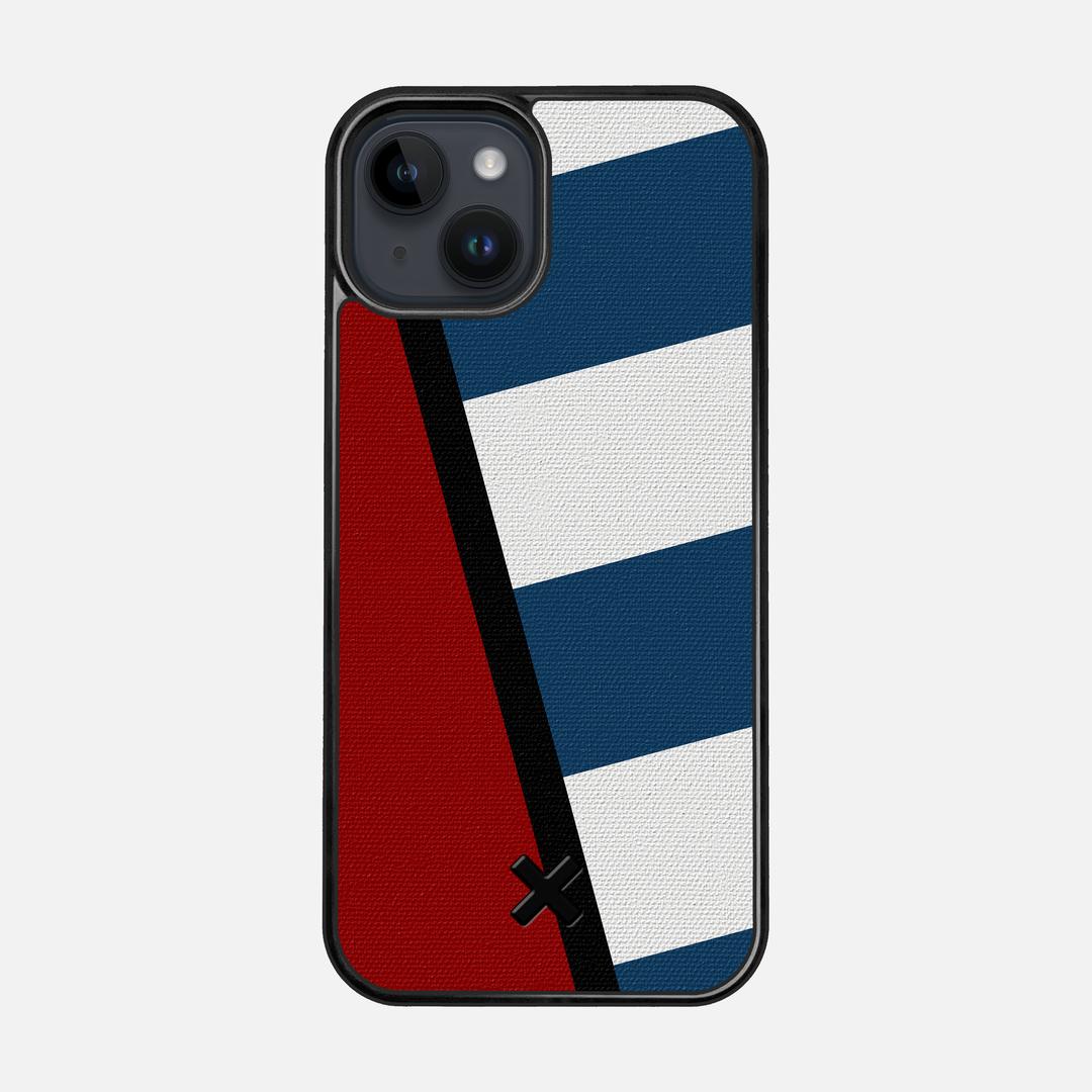 Bluff Case for the Apple iPhone 14 featuring a UV Printed Cotton Canvas backer with the Keyway X Mark#Phone Model_iPhone 14