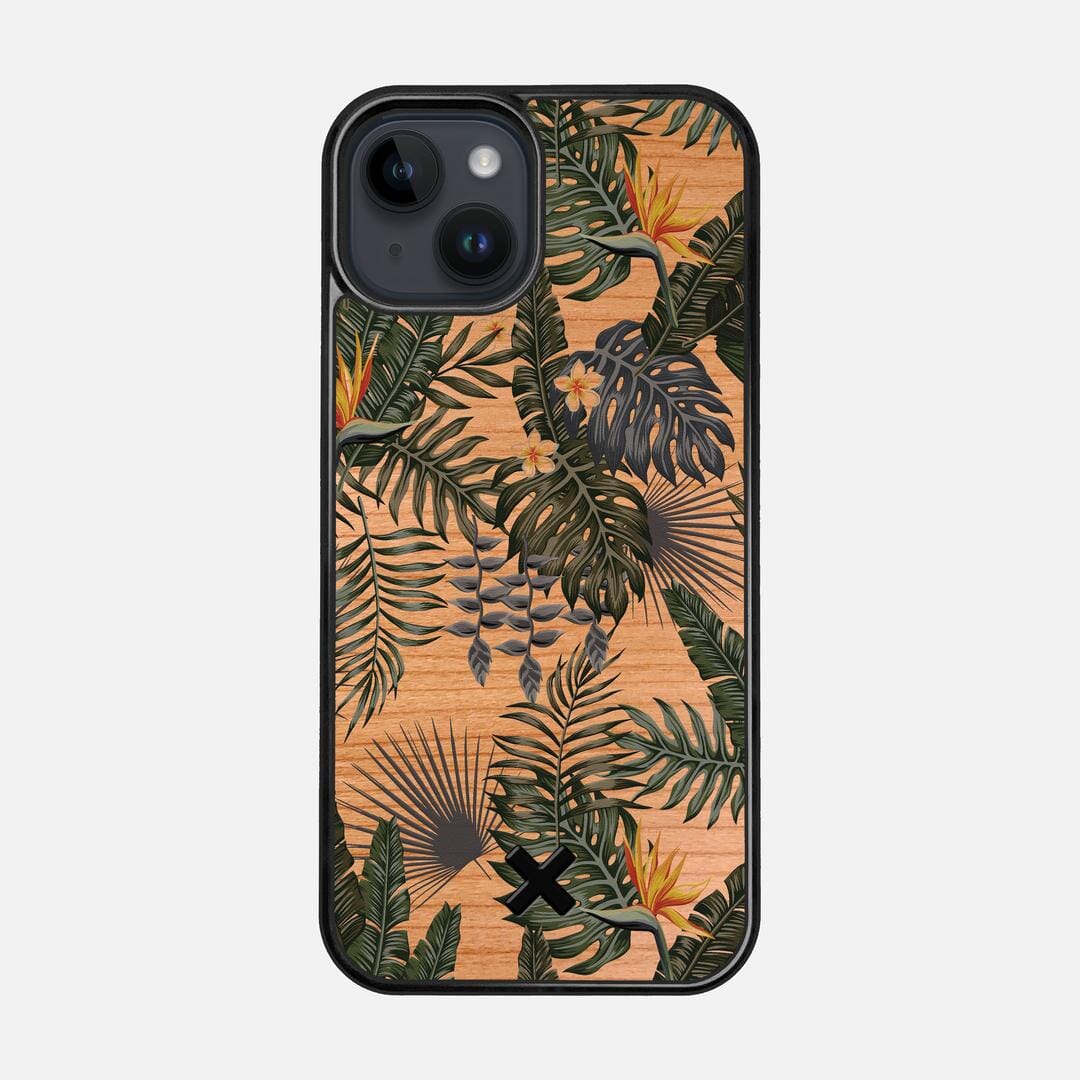 Flora Case for the Apple iPhone 14 featuring a UV Printed Cherry Wood backer with the Keyway X Mark#Phone Model_iPhone 14