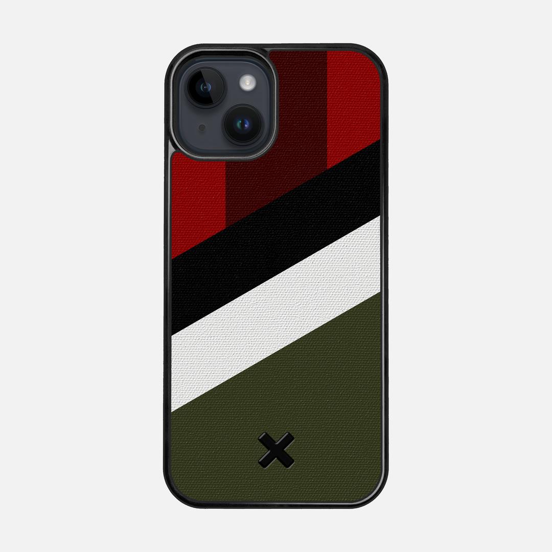 Highland Case for the Apple iPhone 14 featuring a UV Printed Cotton Canvas backer with the Keyway X Mark#Phone Model_iPhone 14