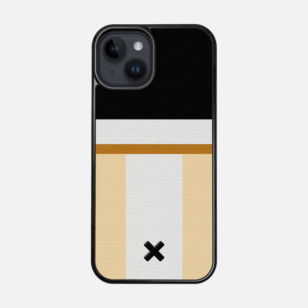 Isle Case for the Apple iPhone 14 featuring a UV Printed Cotton Canvas backer with the Keyway X Mark#Phone Model_iPhone 14