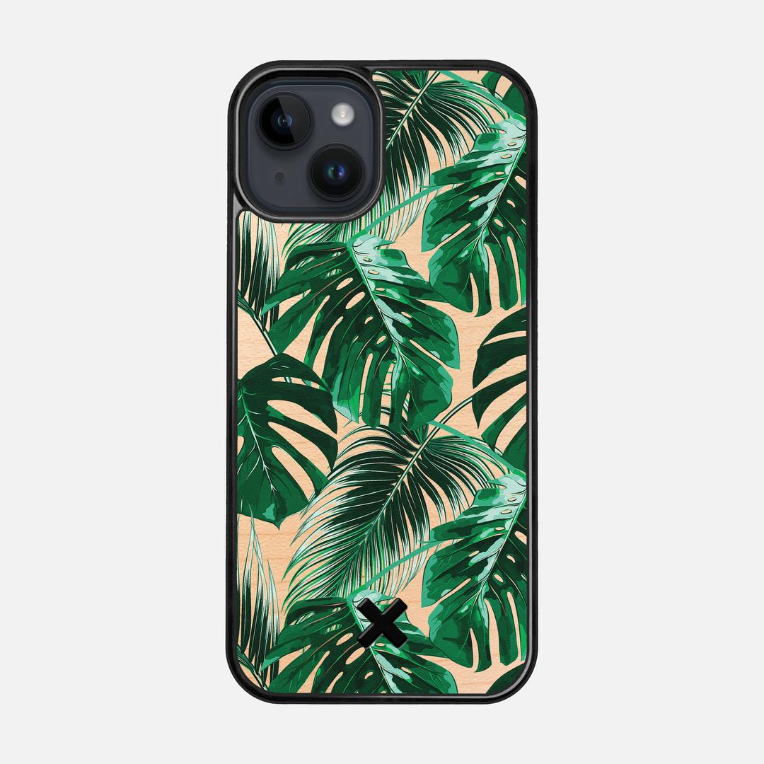 Palm Case for the Apple iPhone 14 featuring a UV Printed Maple Wood backer with the Keyway X Mark#Phone Model_iPhone 14