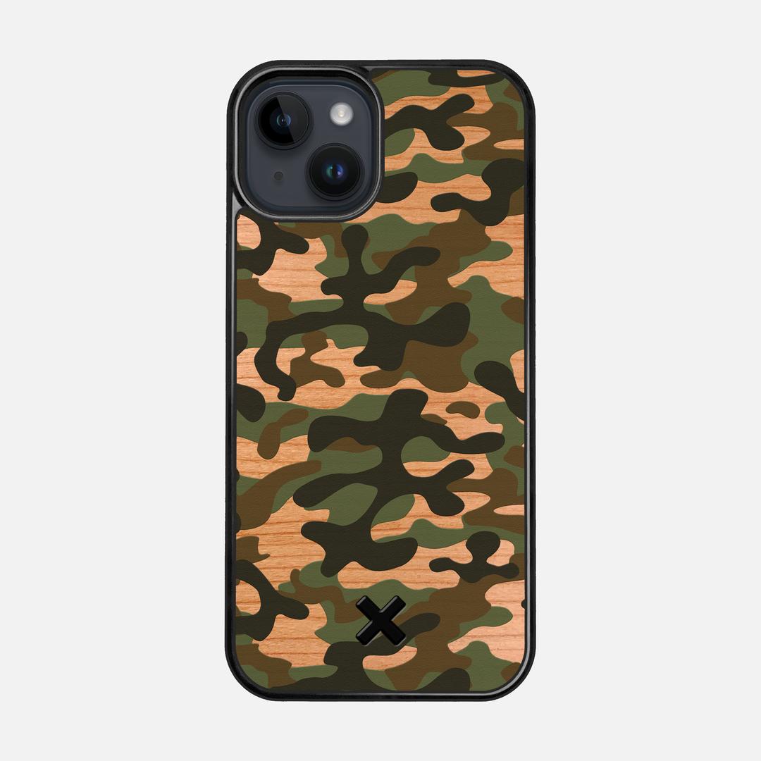 Trooper Case for the Apple iPhone 14 featuring a UV Printed and Cherry Wood backer with the Keyway X Mark#Phone Model_iPhone 14