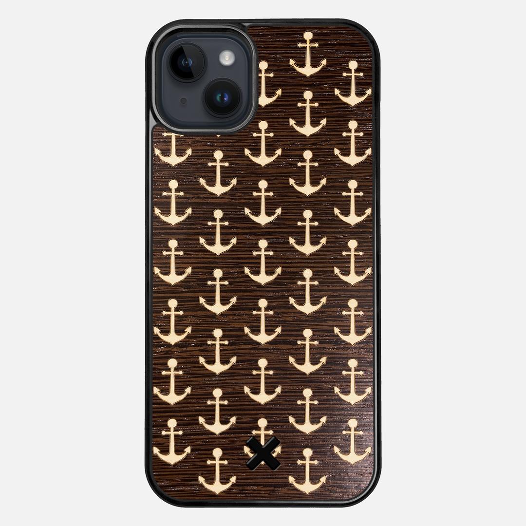 Anchor Case for the Apple iPhone 14 Plus featuring a Maple and Wenge Wood backer with the Keyway X Mark#Phone Model_iPhone 14 Plus
