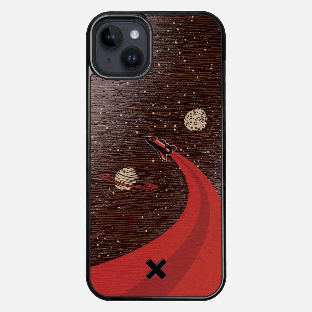 Booster Case for the Apple iPhone 14 Plus featuring a UV Printed Wenge Wood backer with the Keyway X Mark#Phone Model_iPhone 14 Plus